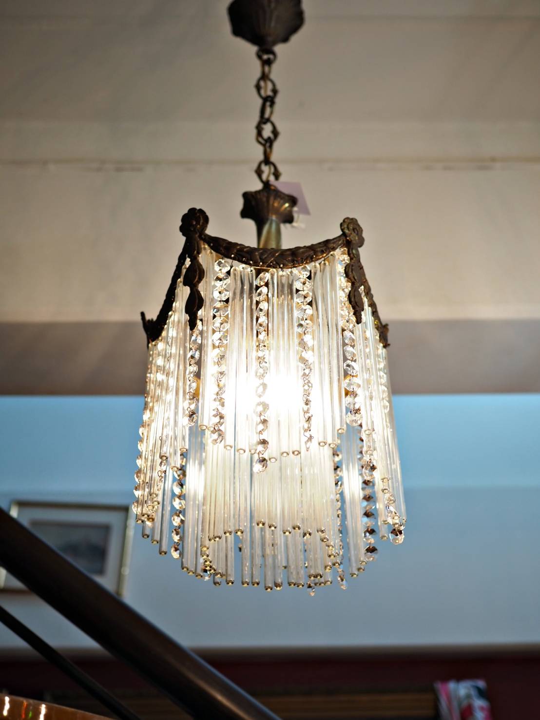 ขายแล้ว French Art Nouveau ฺBrass Chandelier