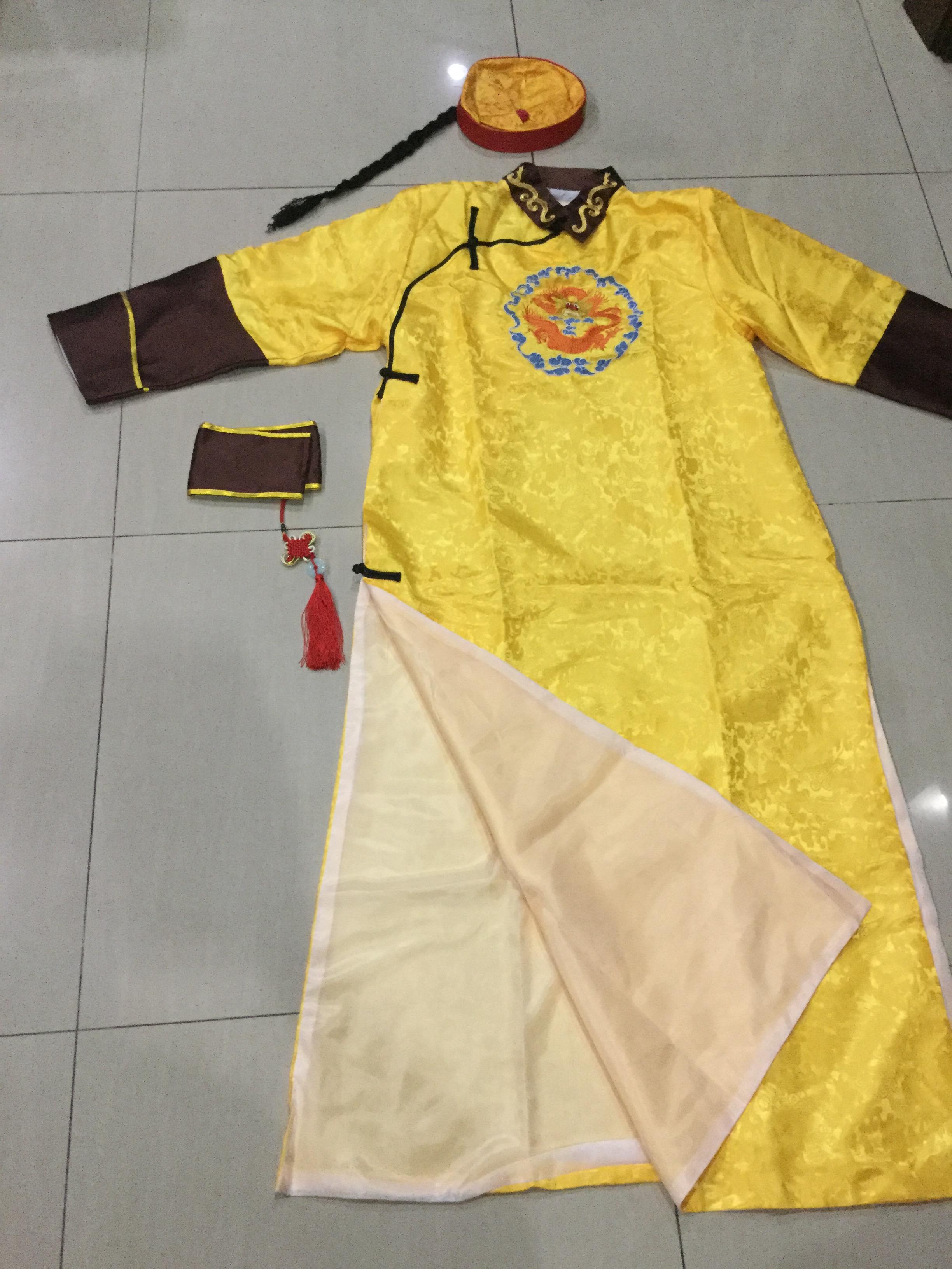 ชุดองค์ชายราชวงศ์ชิง สีเหลือง รหัส.C95 สินค้าพร้อมส่ง