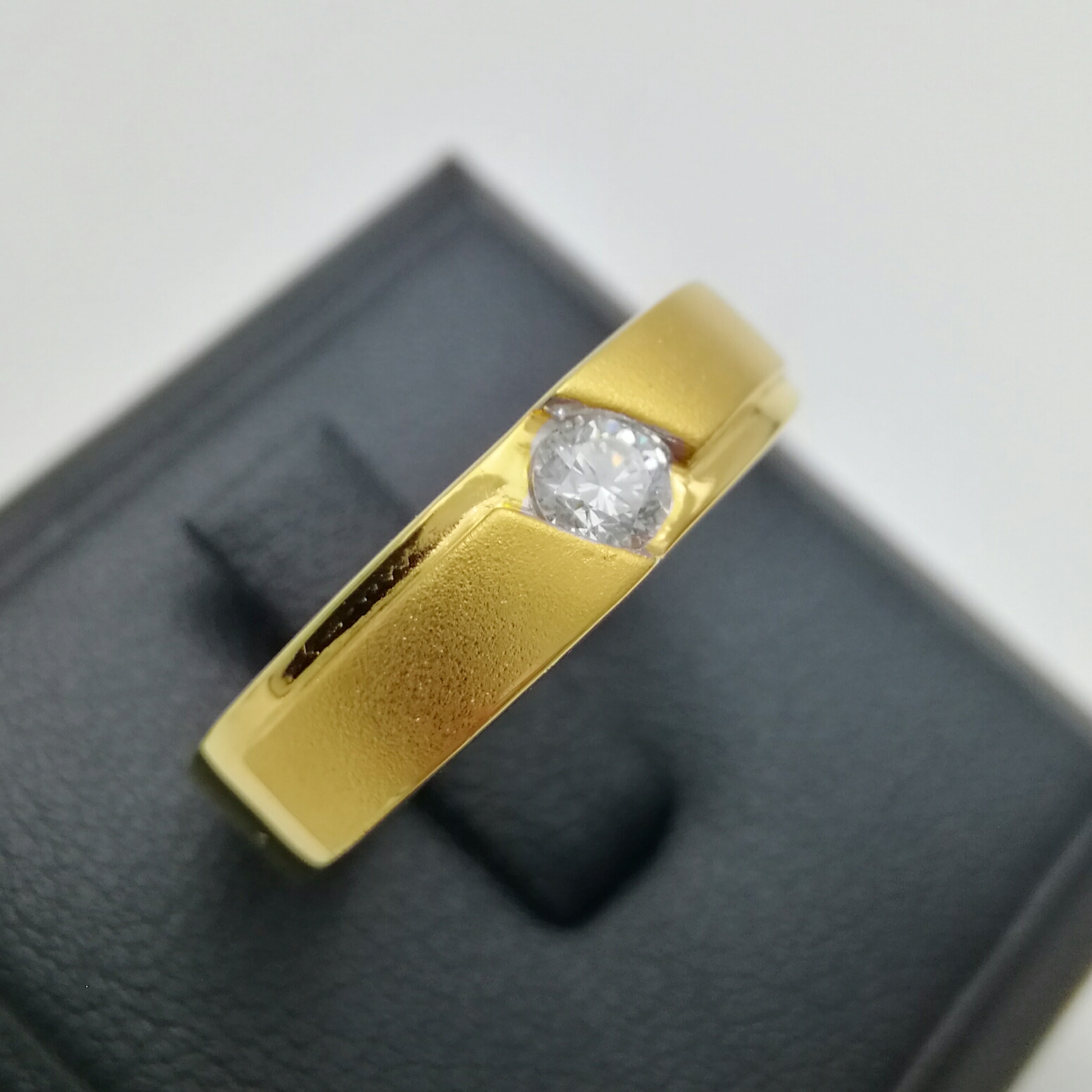 แหวนผู้ชายเพชรแท้ 0.20 cts