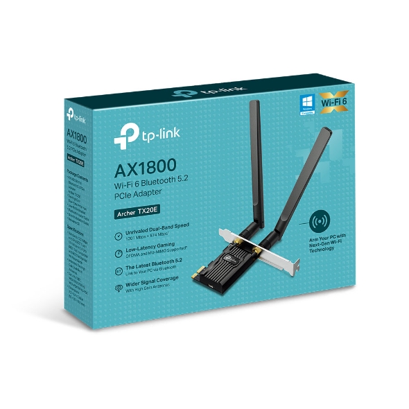 Archer TX20E AX1800 Wi-Fi 6 Bluetooth 5.4 PCIe Adapter