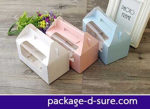 กล่องหูหิ้วคัพเค้ก 6 ชิ้น 15x23.5x9 สีขาว เนื้อด้าน