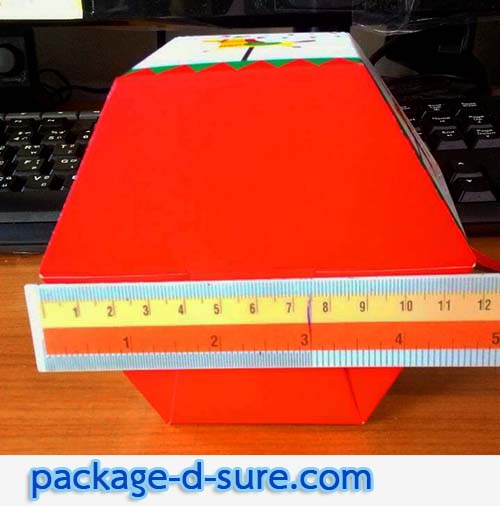 กล่อง 6 เหลี่ยม ฐานกว้าง 12 ซม. ลายม้าหมุน ไซส์ใหญ่