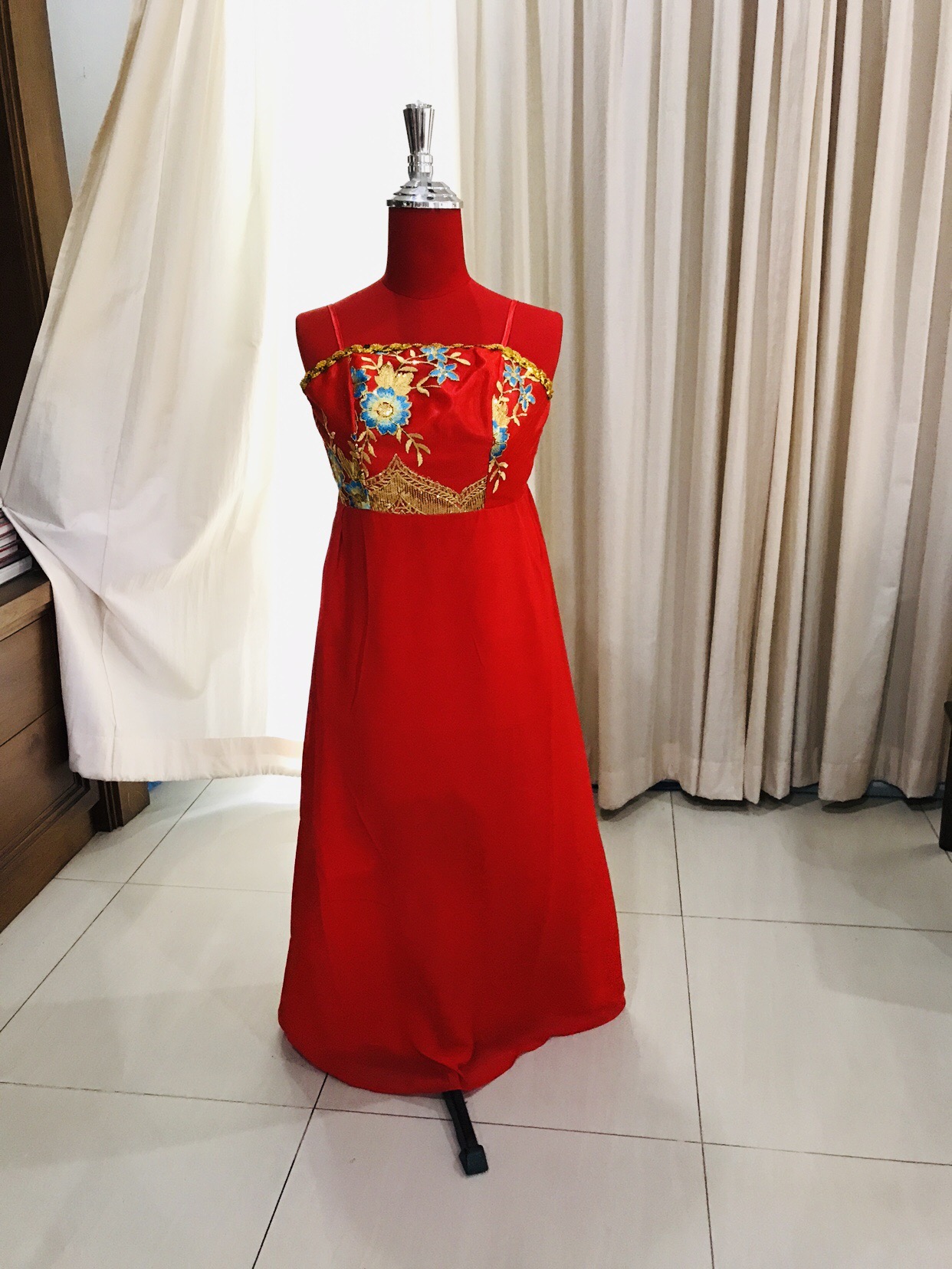 ชุดราชินีถัง สีแดง รหัส RPN 274 สินค้าพร้อมส่ง