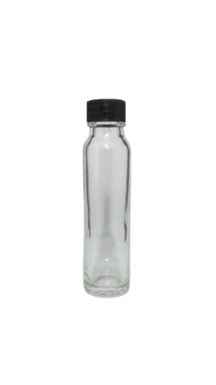 ขวดทรงสูง9cmขนาด 24 ml ฝาเกลียว+ฝาสีดำ+Autocleav