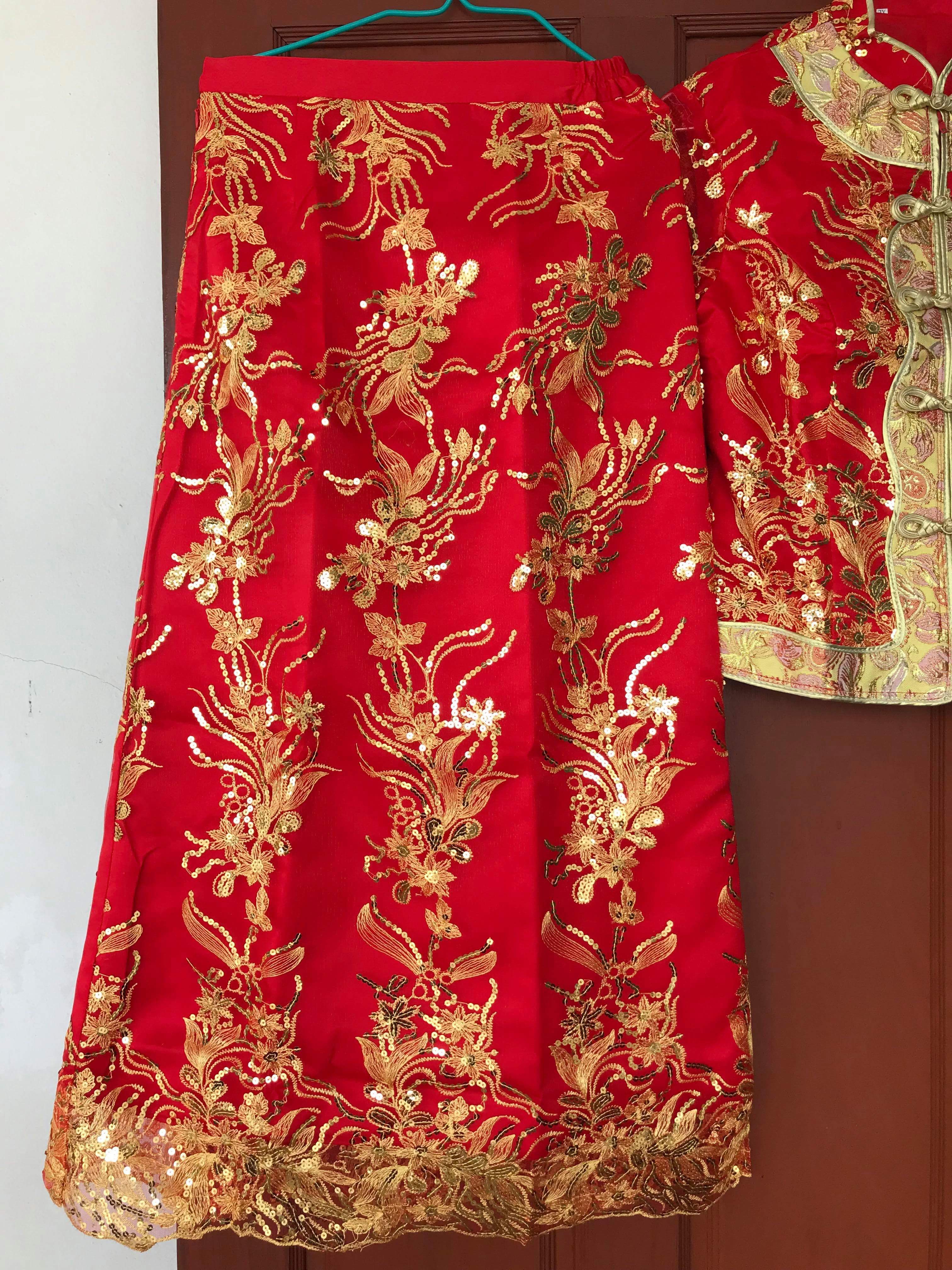 ชุดเจ้าสาวสีแดง รหัส VL 115สินค้าพร้อมส่ง