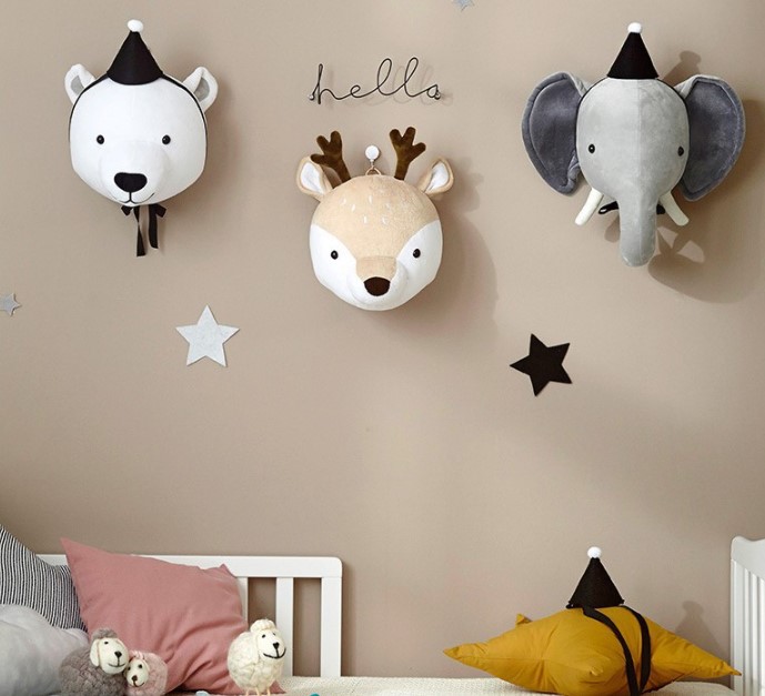 หัวตุ๊กตาตกแต่งผนัง 3D Animals Head wall decoration