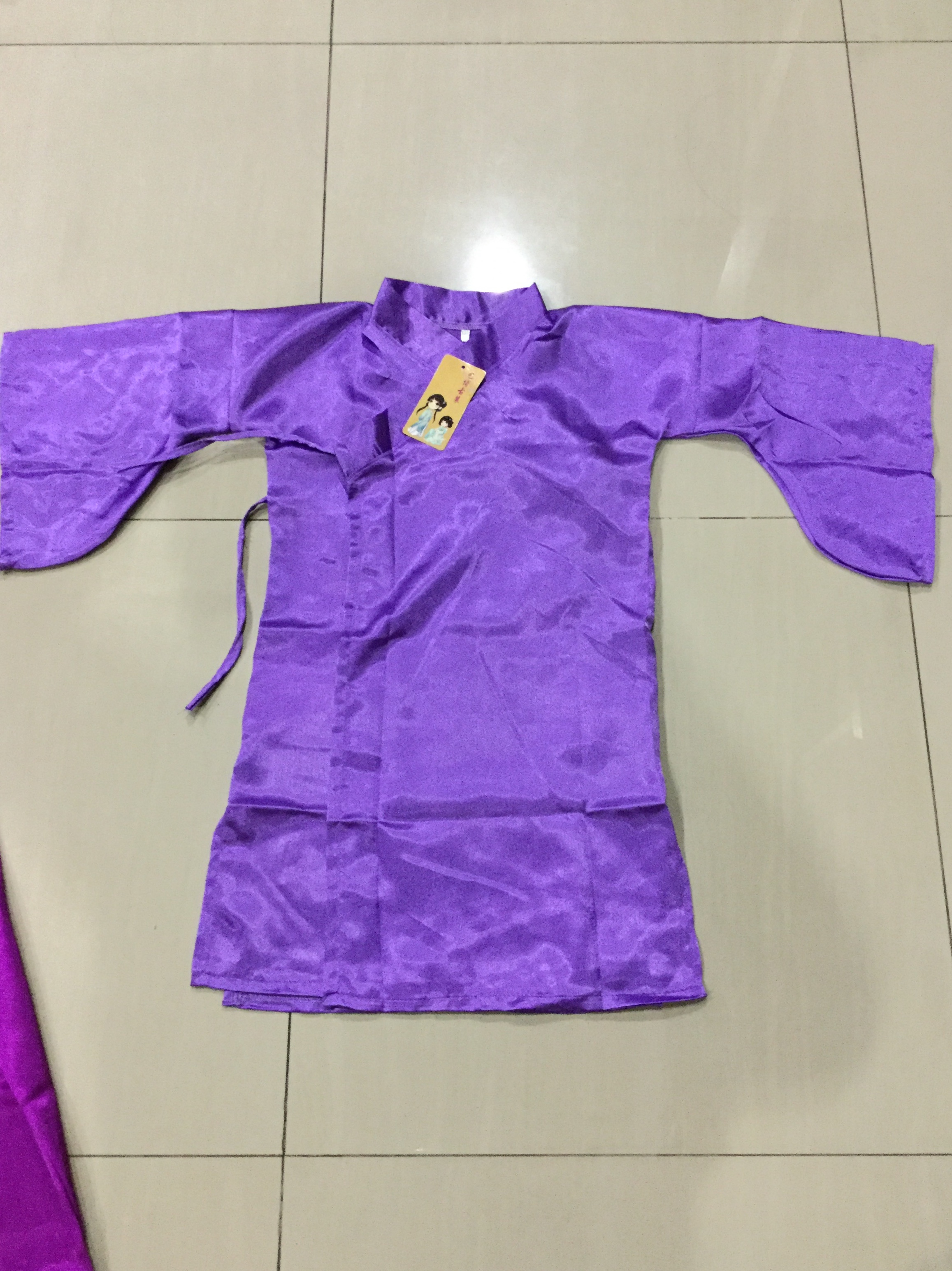 ชุดจีนเด็กชาย สีม่วง รหัส GV 71 สินค้าพร้อมส่ง