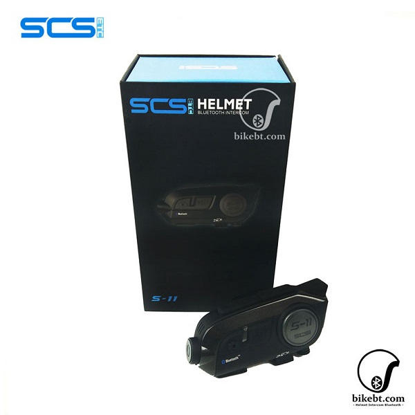 SCS S11 บลูทูธติดหมวกกันน็อคมีกล้อง Motorcycle Helmet Bluetooth (Conference Intercom + Action Camera) แพคเดี่ยว