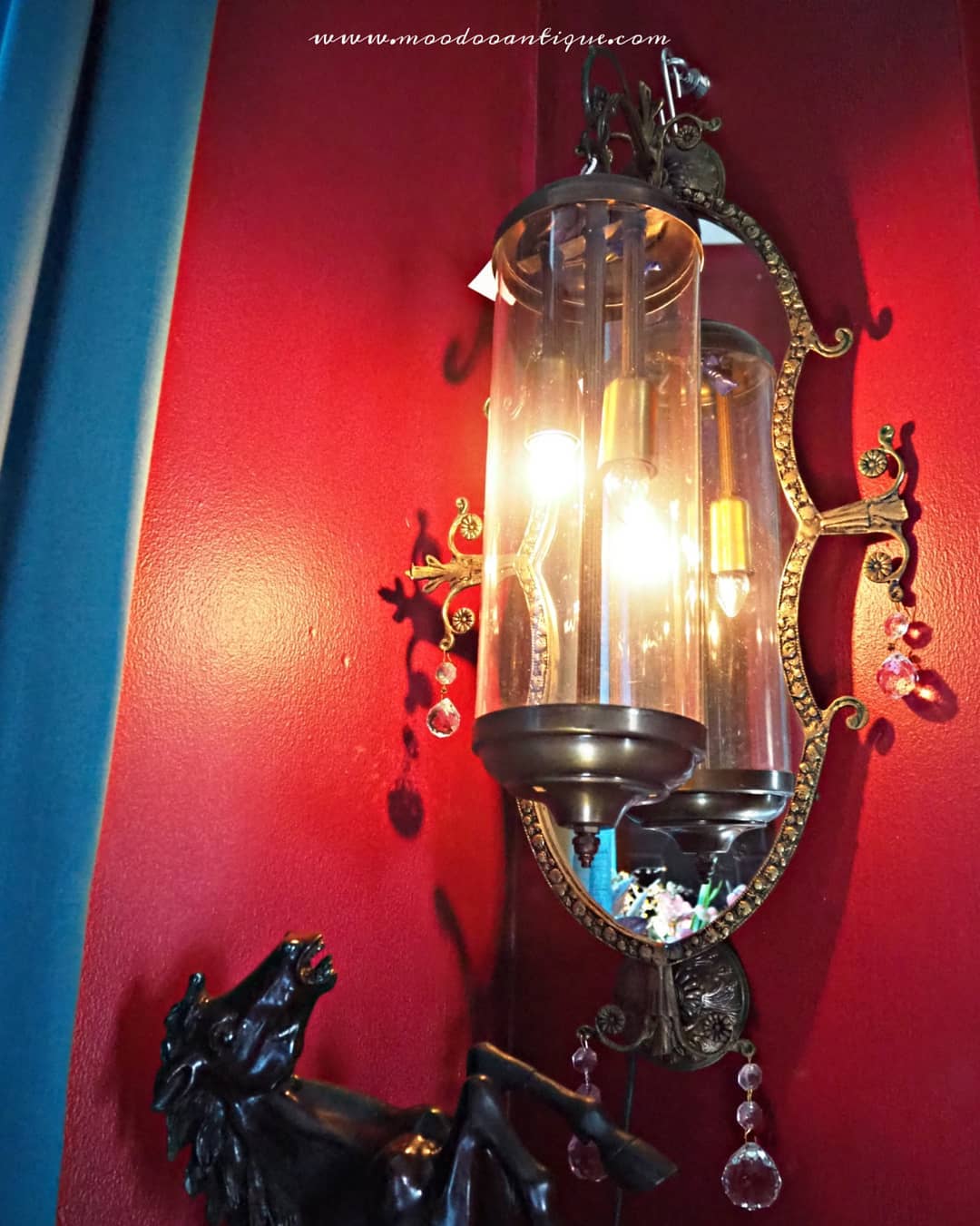 โคมไฟผนังคู่ร้อยคริสตัลอียิปต์