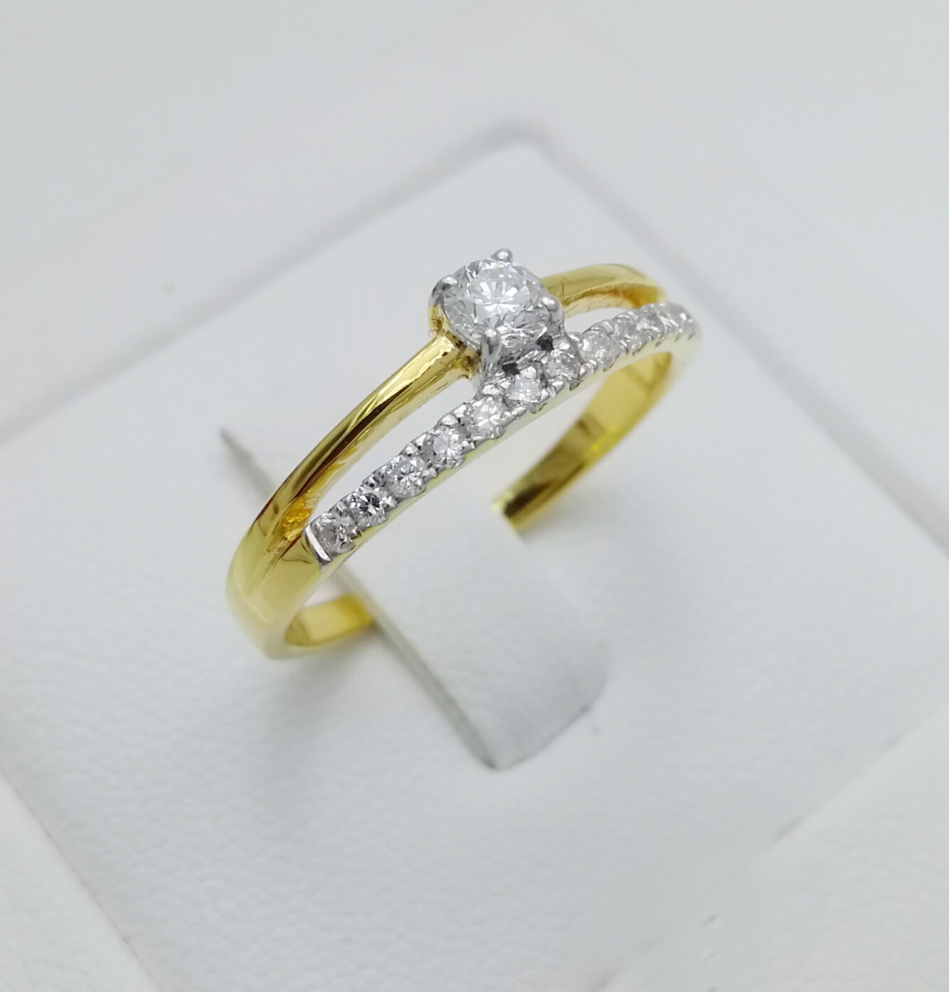 แหวนเพชรเบลเยี่ยมแท้น้ำหนักรวม 0.28 cts