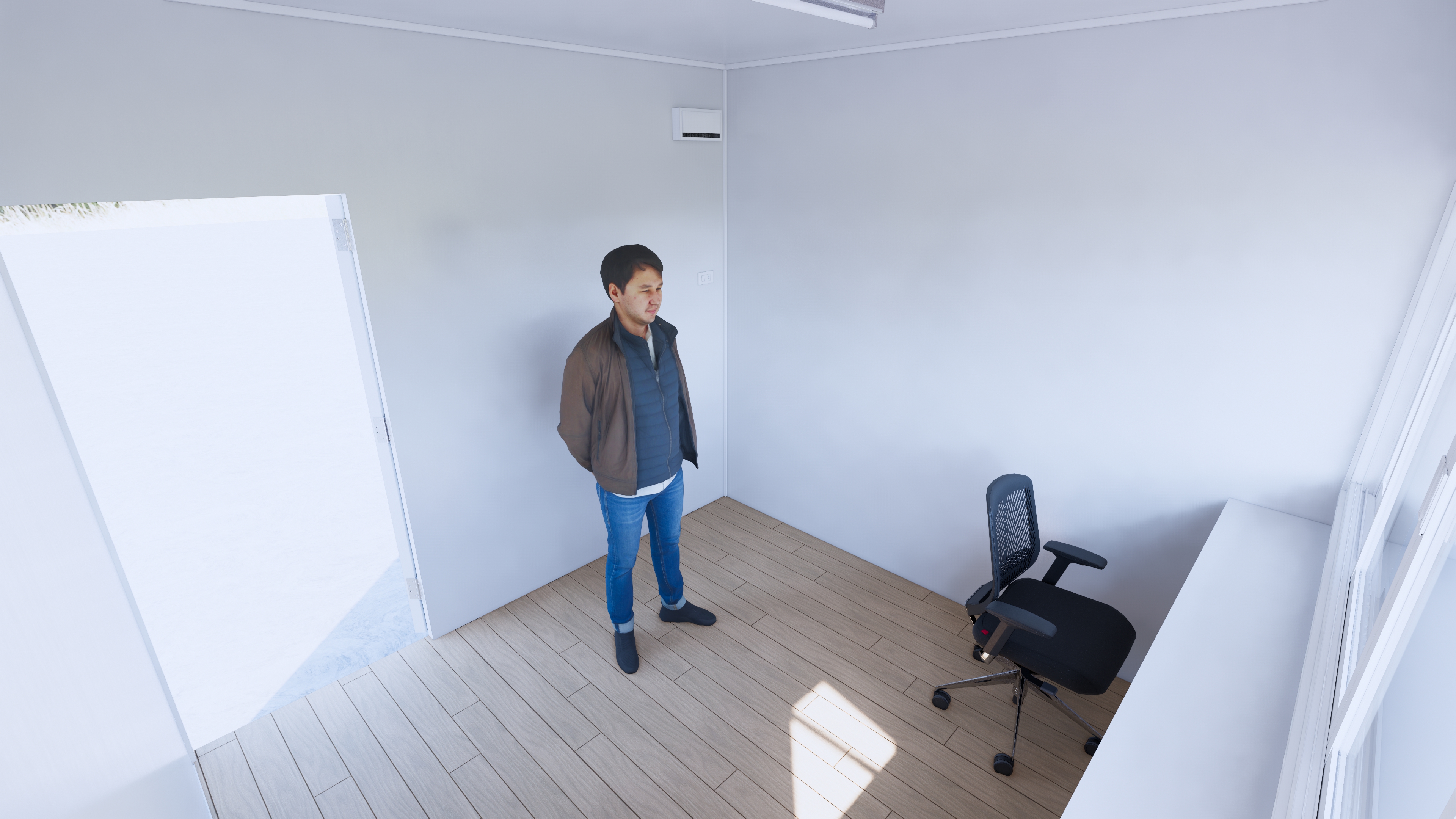 สำนักงานออฟฟิศ UC-07 ผลิตจากตู้ EPS ขนาด 3*3*2.5 เมตร ราคาเพียง 85000 บาท ** ค่าจัดส่ง 18000 บาท