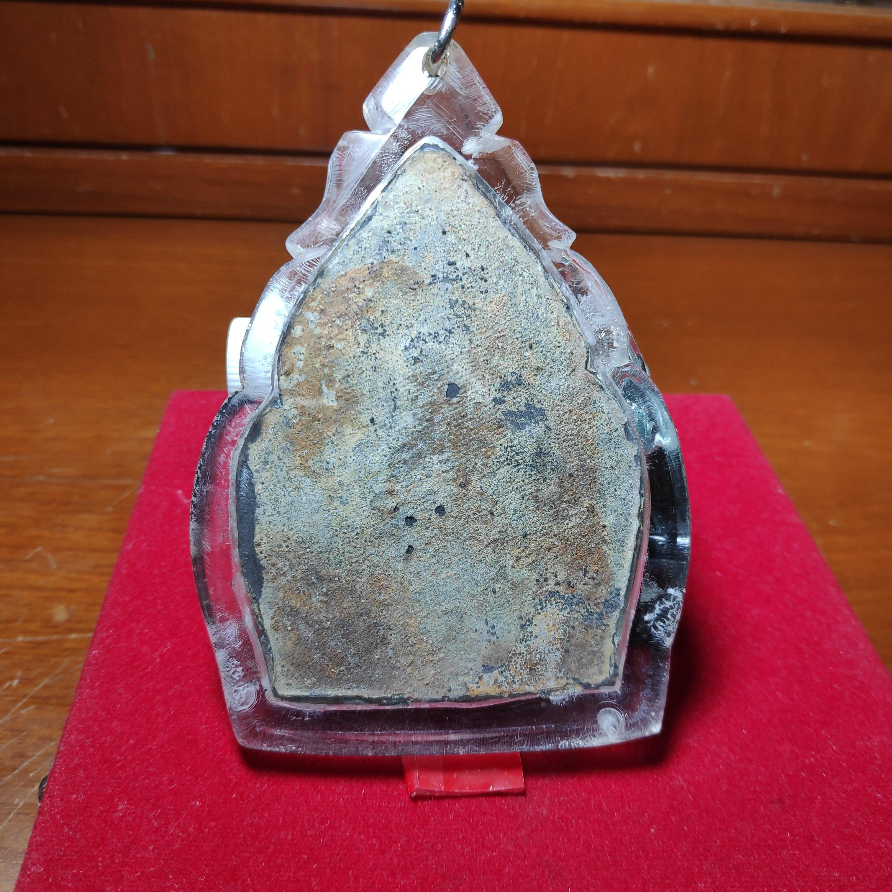 พระตรีกายซุ้มกระรอกกระเเตกรุวัดพระศรีรัตนมหาธาตุลพบุรีเนื้อชินสูง8เซ็นต์