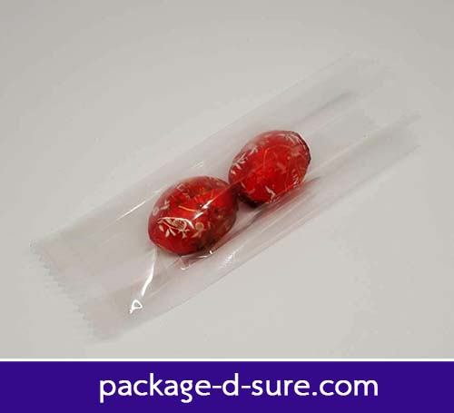 ถุงซีลกลางใสขยายข้าง ขอบหยัก 4x13+2.5 แพ็ค 100 ใบ