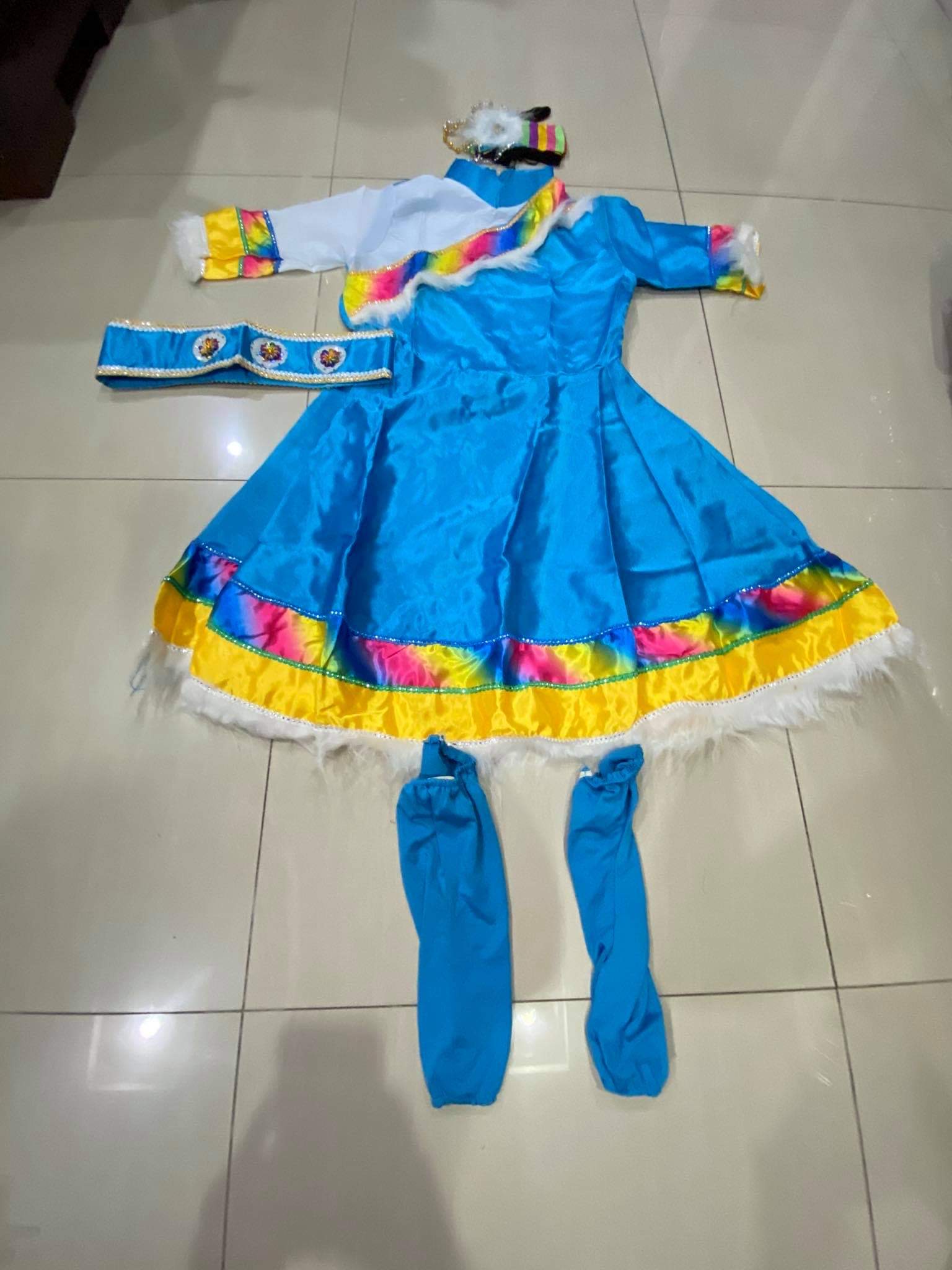 ชุดทิเบต สีฟ้า รหัส DO 49