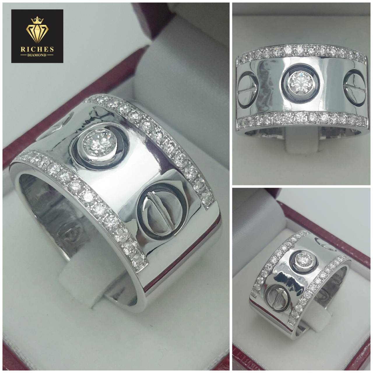 แหวนผู้ชายเพชรแท้ 0.80 cts
