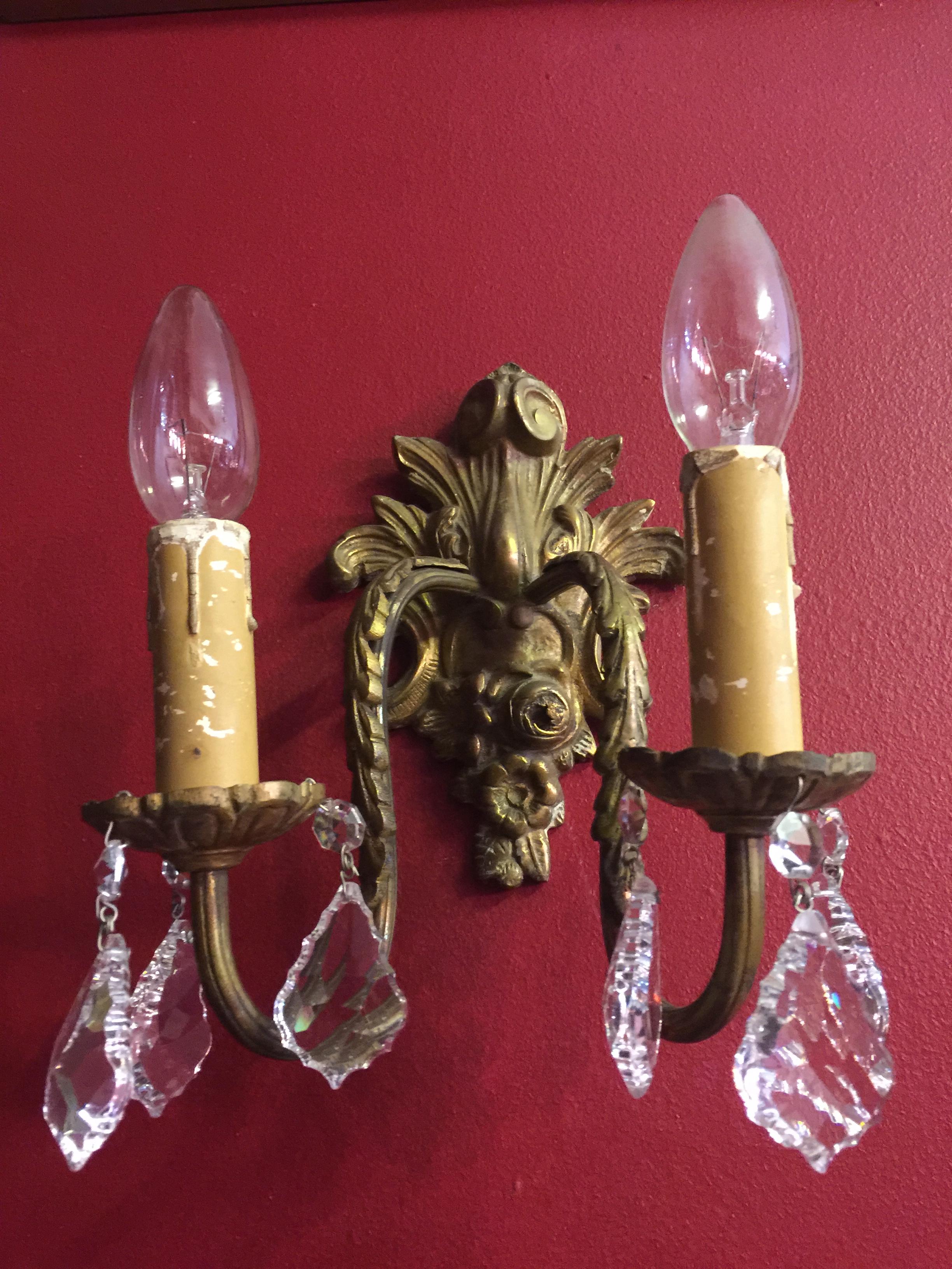 Antique Brass wall scone