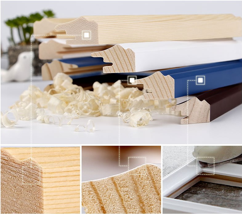 ชุดกรอบรูปติดผนังแนวทะเล Mediteranean Style 5 กรอบรูปไม้ 11 ชิ้น พร้อมภาพและของตกแต่งแนวทะเล