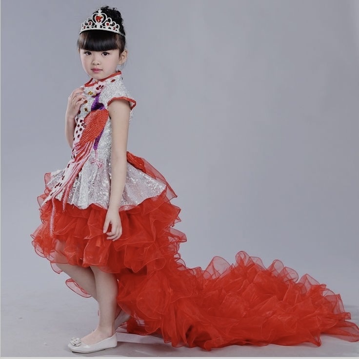 ชุดเจ้าหญิงสีแดง . รหัส PIF 577 สินค้าพร้อมส่ง