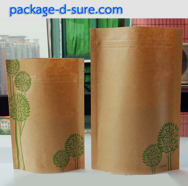 ถุงตั้งซิปคราฟ หน้าหลังทีบ ลายดอกไม้เขียว 13x18+3 แพ็ค 45 ใบ/ใบละ 5.34