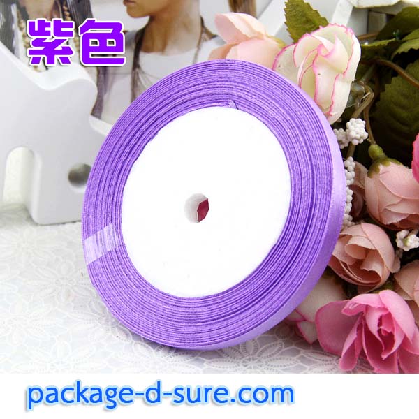 ริบบิ้นผ้า หน้ากว้าง 0.7 cm ยาว 22 m สีม่วง