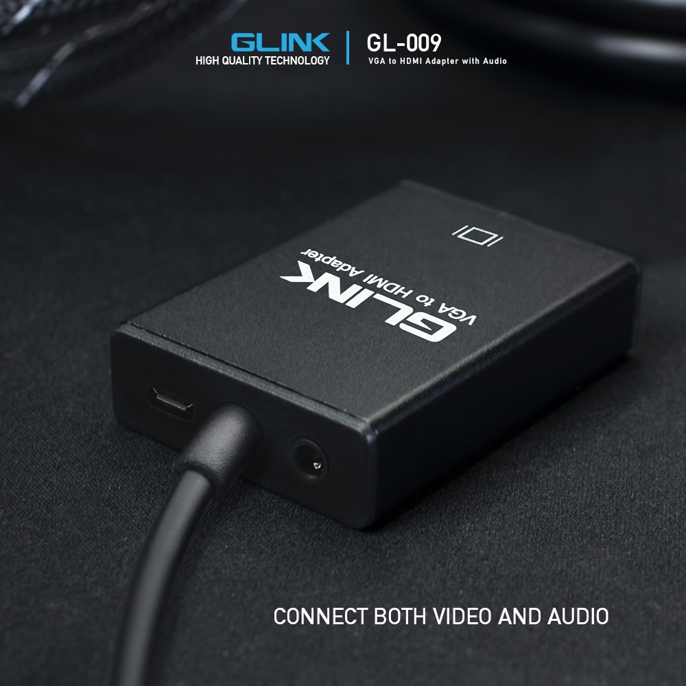 GLINK box.ตัวแปลง GL-009 VGA TO HDMI Glink