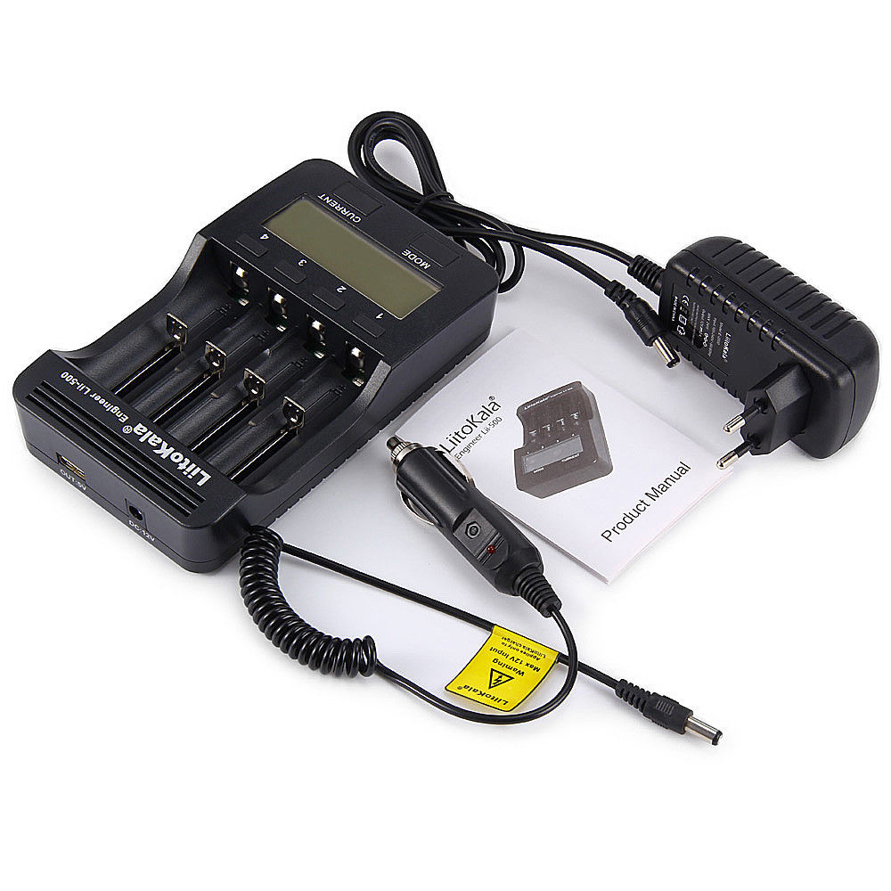 เครื่องชาร์จถ่าน Lii-500 แบบ 4 ก้อนพร้อมหน้าจอแสดงสถานะ