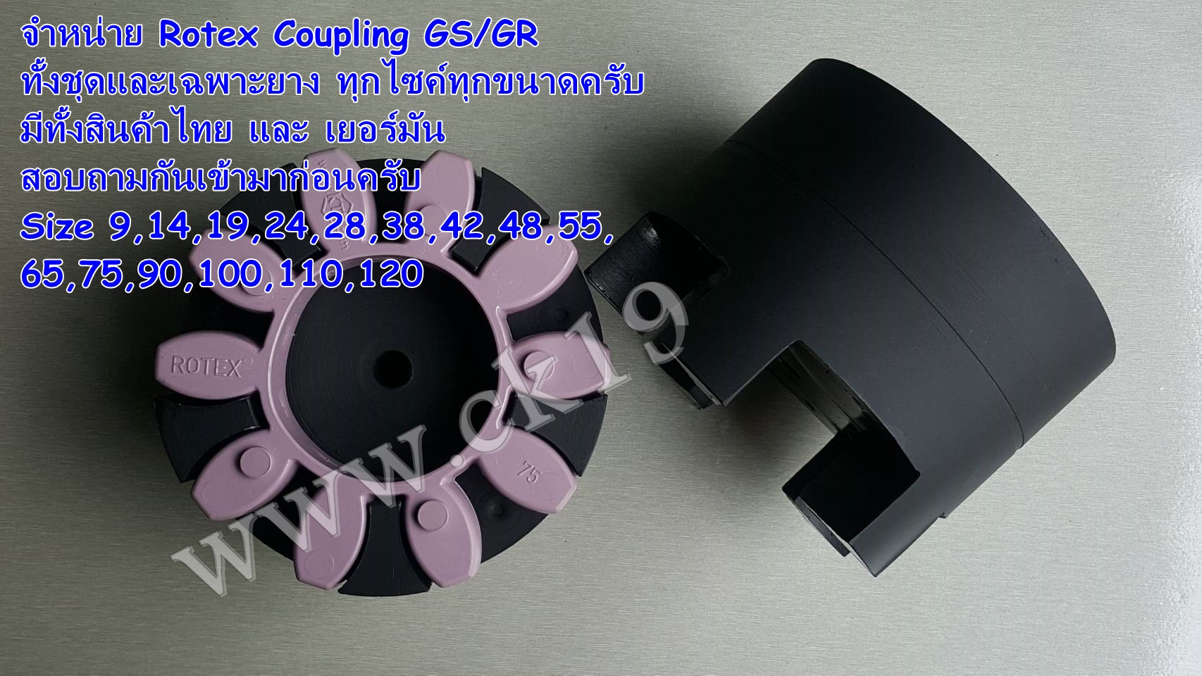 ROTEX® flexible jaw couplings GS/GR 9,14,19,24,28,38,42,48,55, 65,75,90,100,110,125,140,160,180