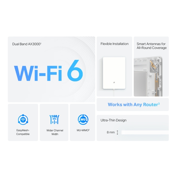 Archer Air E5 AX3000 Dual-Band Wi-Fi 6 Air Range Extender