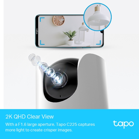 Tapo C225 Pan/Tilt AI Home Security Wi-Fi Camera