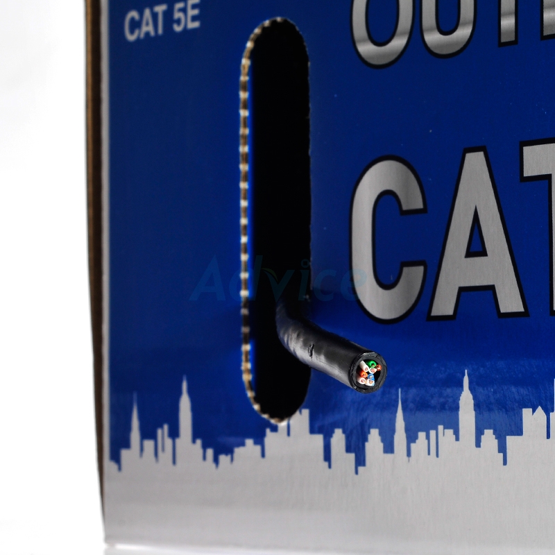 Link สายแลน US-9045-1 CAT 5E (ภายนอกอาคาร) ยาว 100M. สีดำ