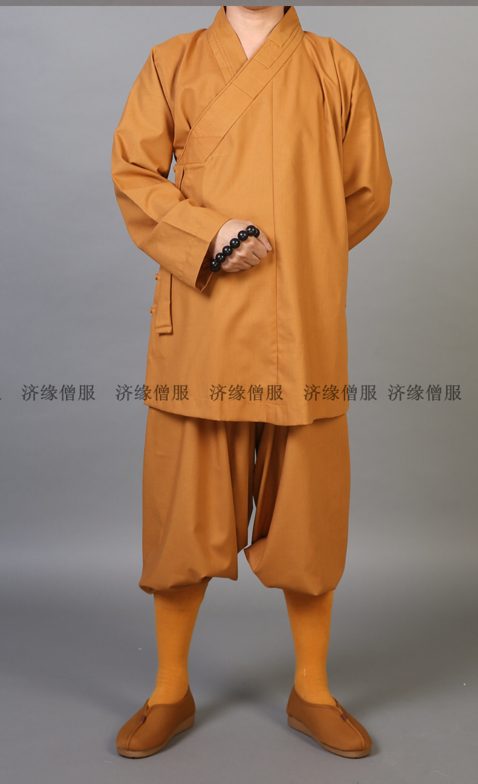 ชุดพระเส้าหลิน สีน้ำตาลผ้าฝ้าย. รหัส S 85 สินค้าพร้อมส่ง