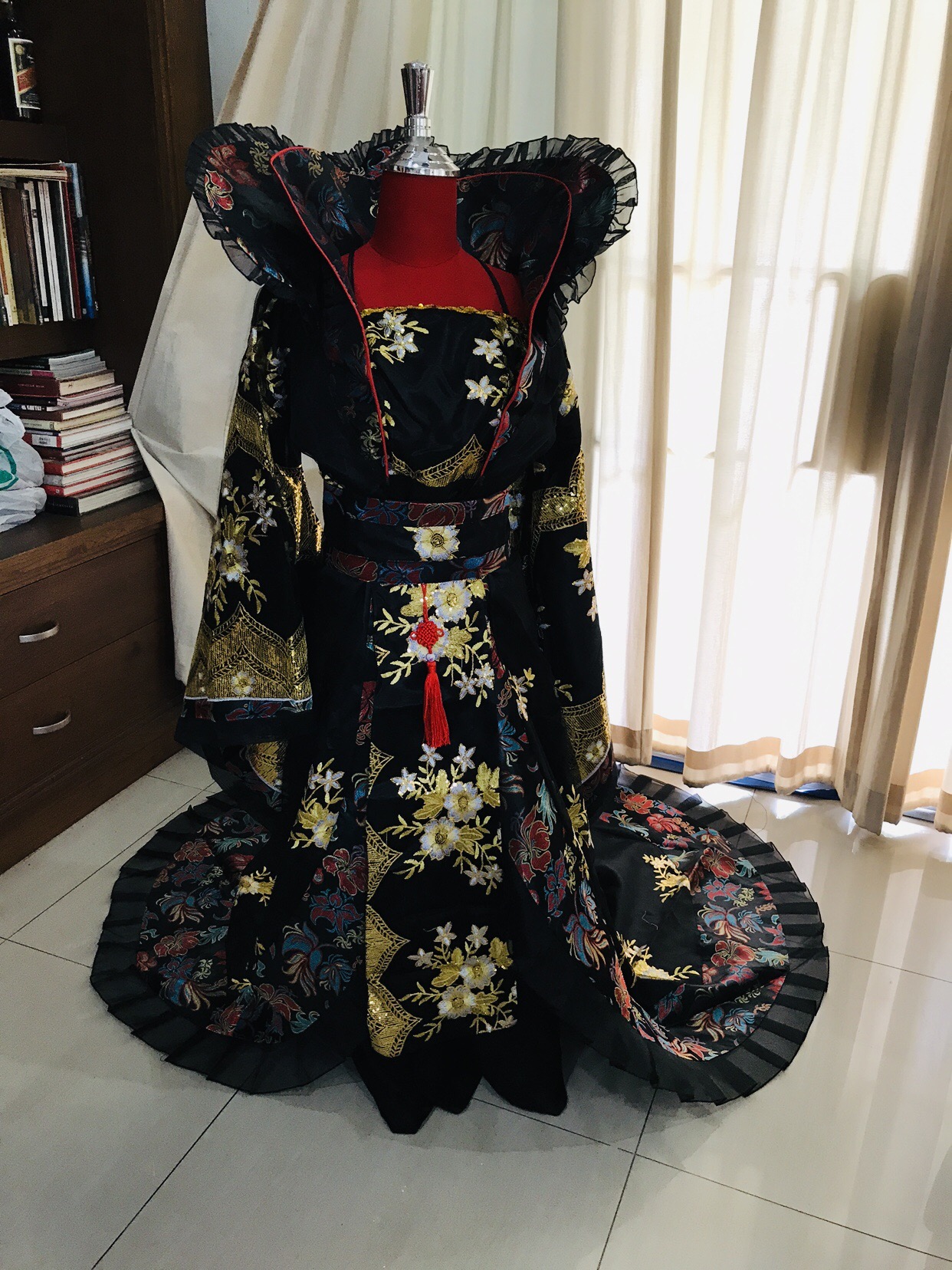 ชุดราชินีถัง สีดำ รหัส RPN 274 สินค้าพร้อมส่ง