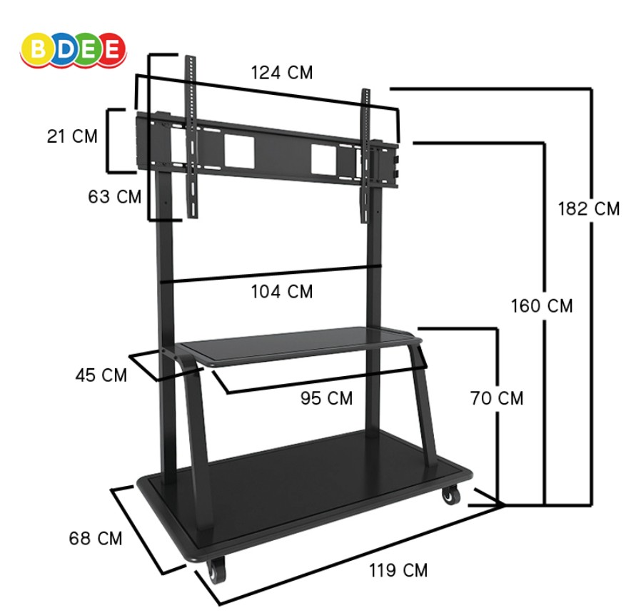 ขาตั้งทีวี BDEE รุ่น S902 (รองรับทีวี ขนาด 55-100 นิ้ว) รองรับน้ำหนักไม่เกิน 120 กิโลกรัม