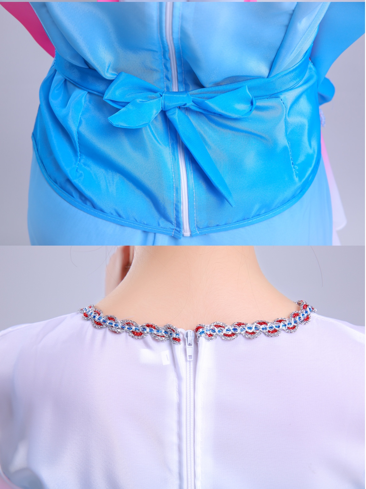 ชุดเต้นรำเด็กคลาสสิกสีชมพูฟ้า รหัส PG 68 สินค้าพร้อมส่ง