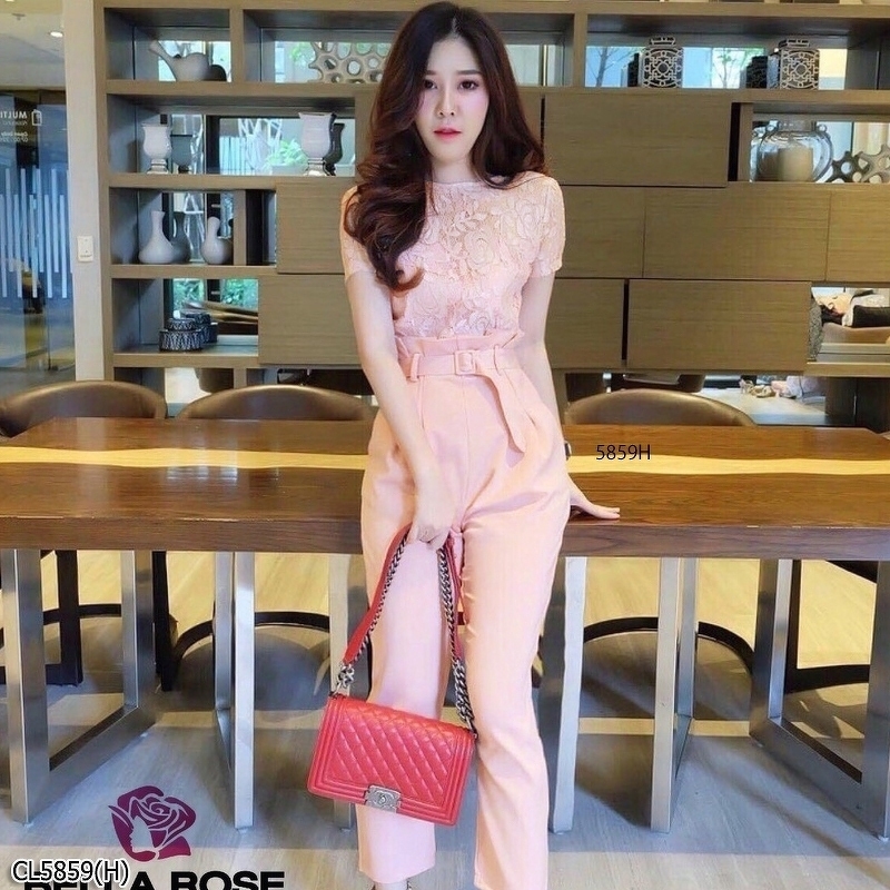 ชุดเซทเสื้อลูกไม้+กางเกงขายาว