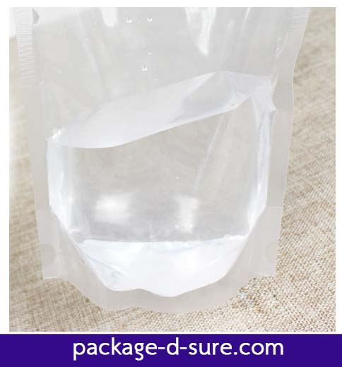 โปรโมชั่น//ถุงซิปตั้ง กึ่งขุ่น 9x14+3 แพ็ค 45 ใบ / ใบละ 1.35