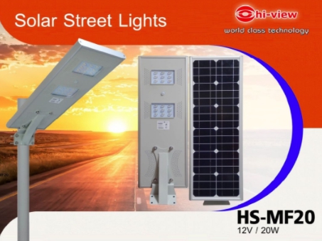 Solar Street Lights โซล่าเซลล์ 12V 10W รุ่น HS-MF-20