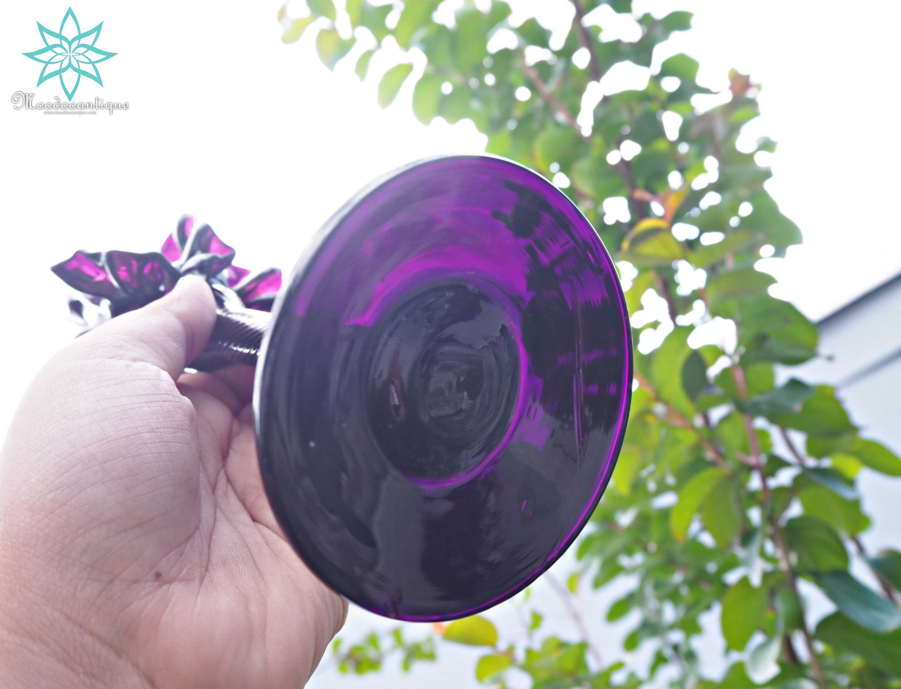 เชิงเทียนคริสตัลสีม่วง