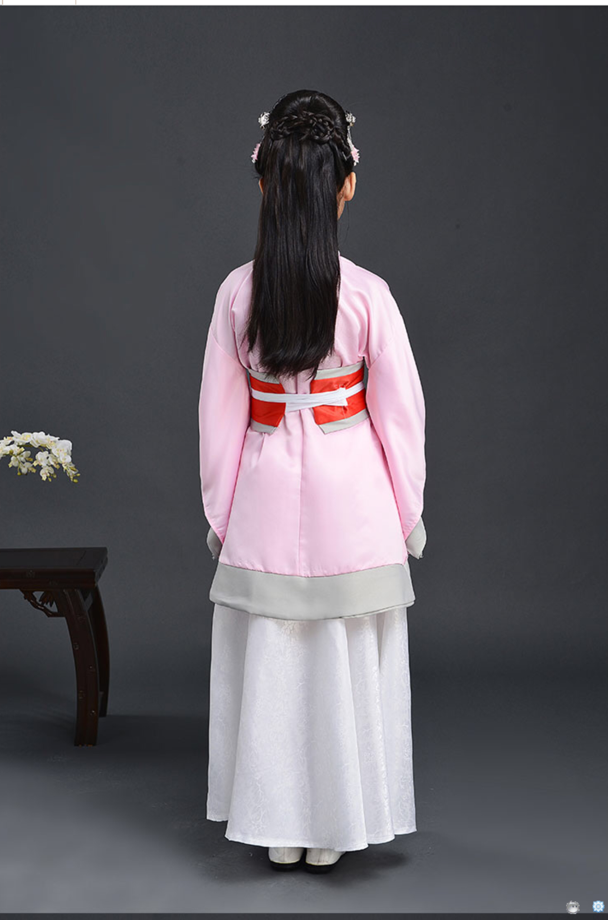 ชุดจีนฮั่น สีชมพูลายปัก รหัส QU 50 สินค้าพร้อมส่ง