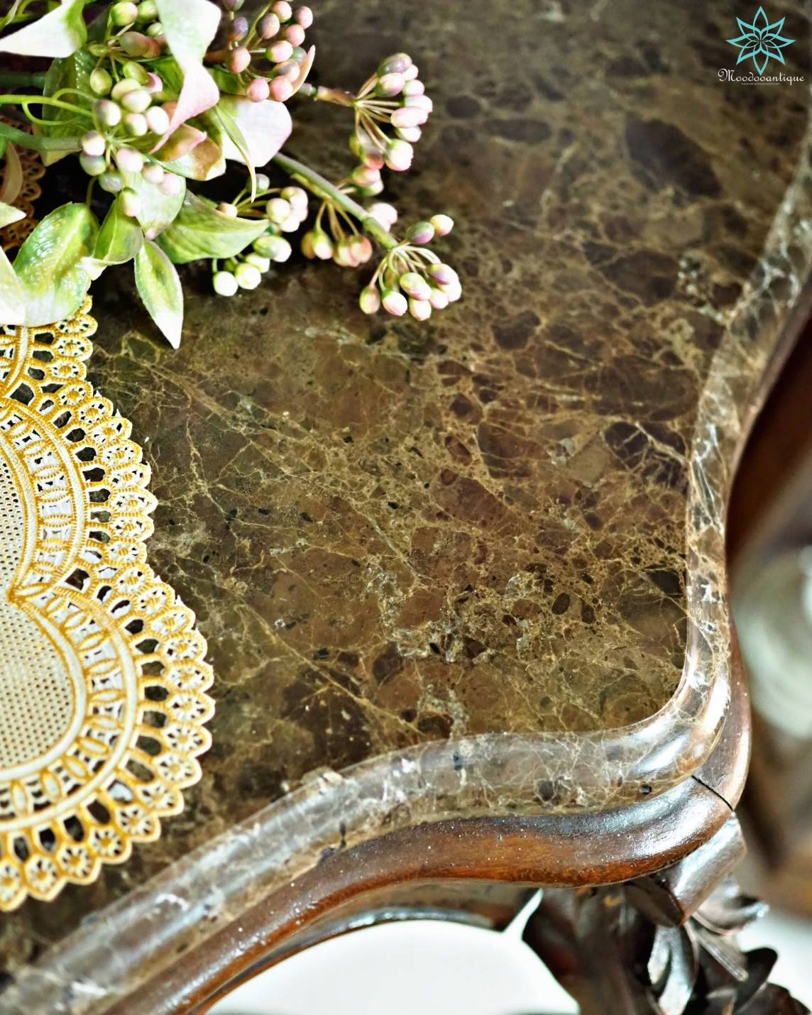 Console ไม้โอ๊ค ทํอปหินอ่อน