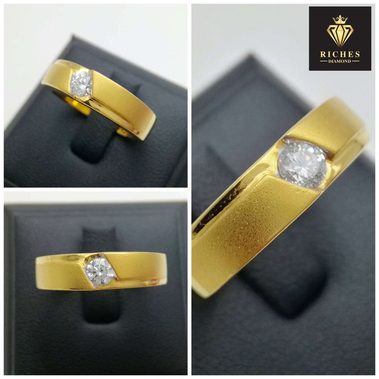 แหวนผู้ชายเพชรแท้ 0.20 cts