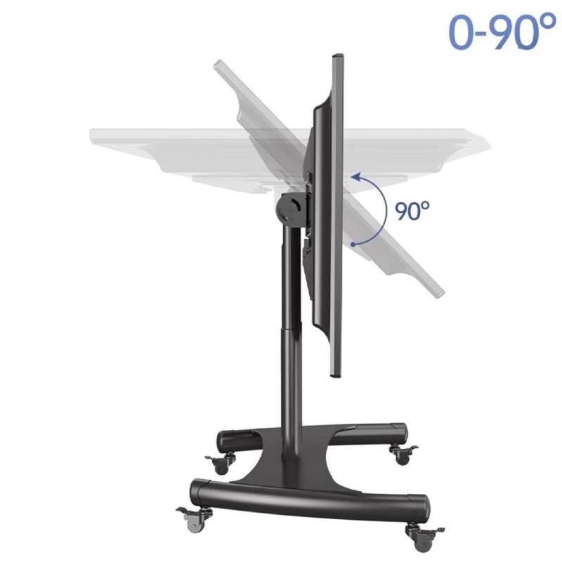ขาตั้งทีวีเคลื่อนที่ FD-602S แบบต่ำ 90cm ปรับก้มเงยได้ รองรับ32-70” รับน้ำหนักได้45Kg