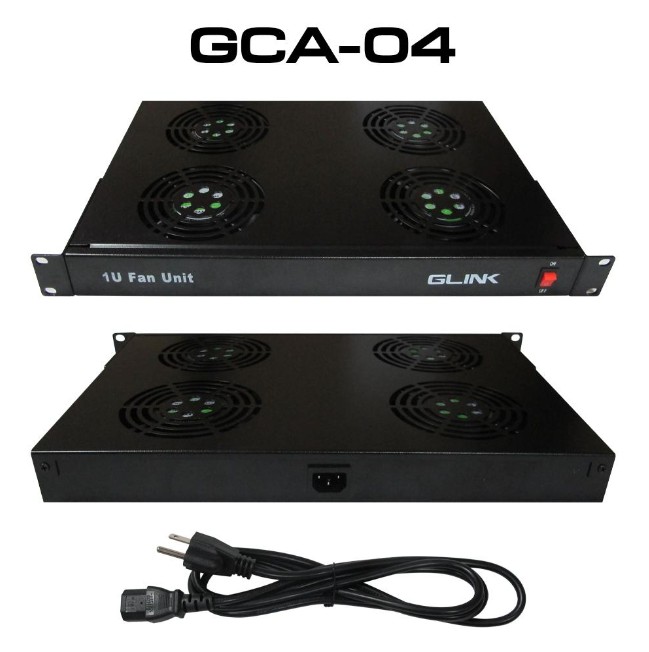 GLINK RACK ACC Glink 19inch 1U 4 way Cooling fans/GCA-04 พัดลมตู้แร็ค