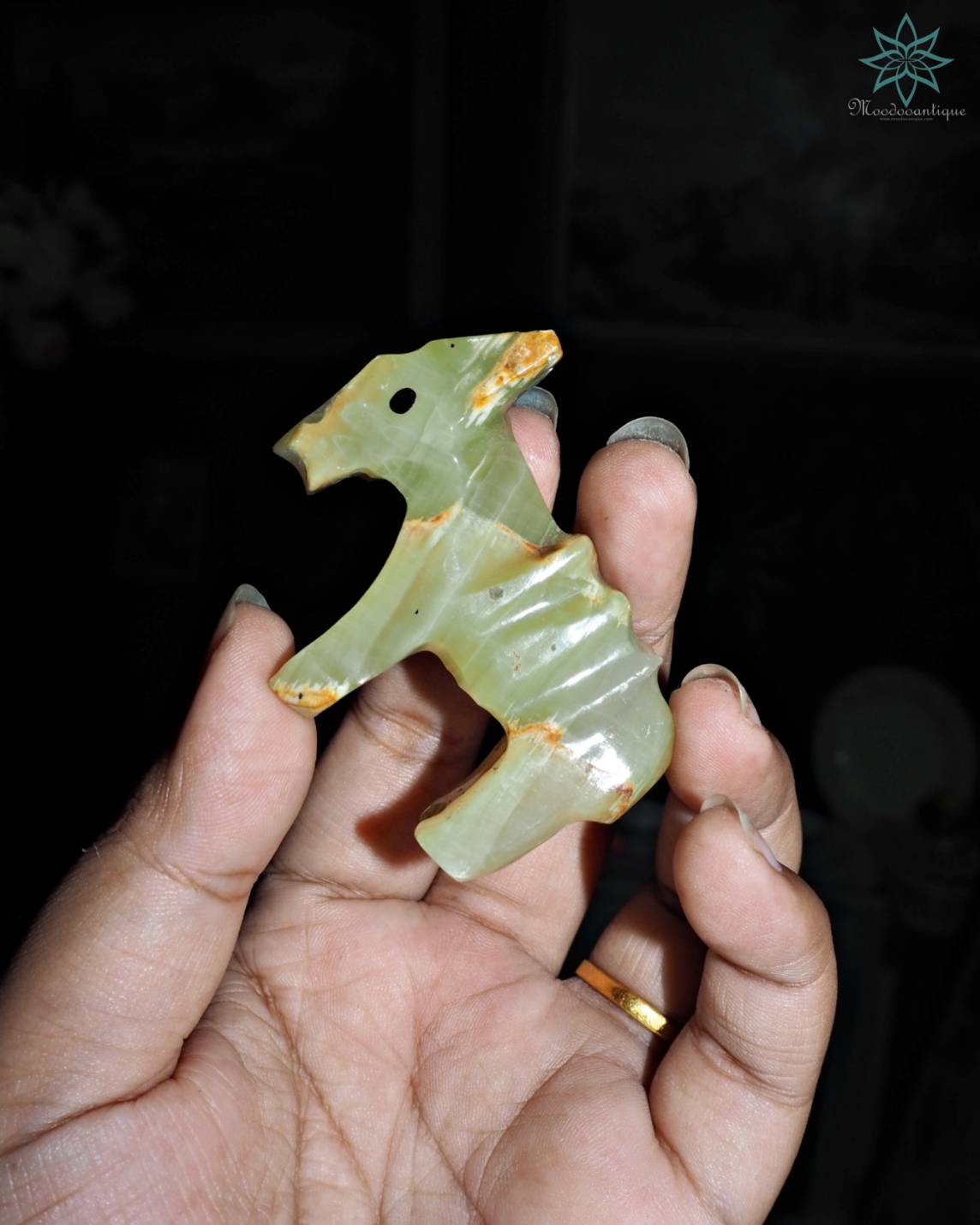 หินอ่อนแกะสลักนกพิราบ&ม้า