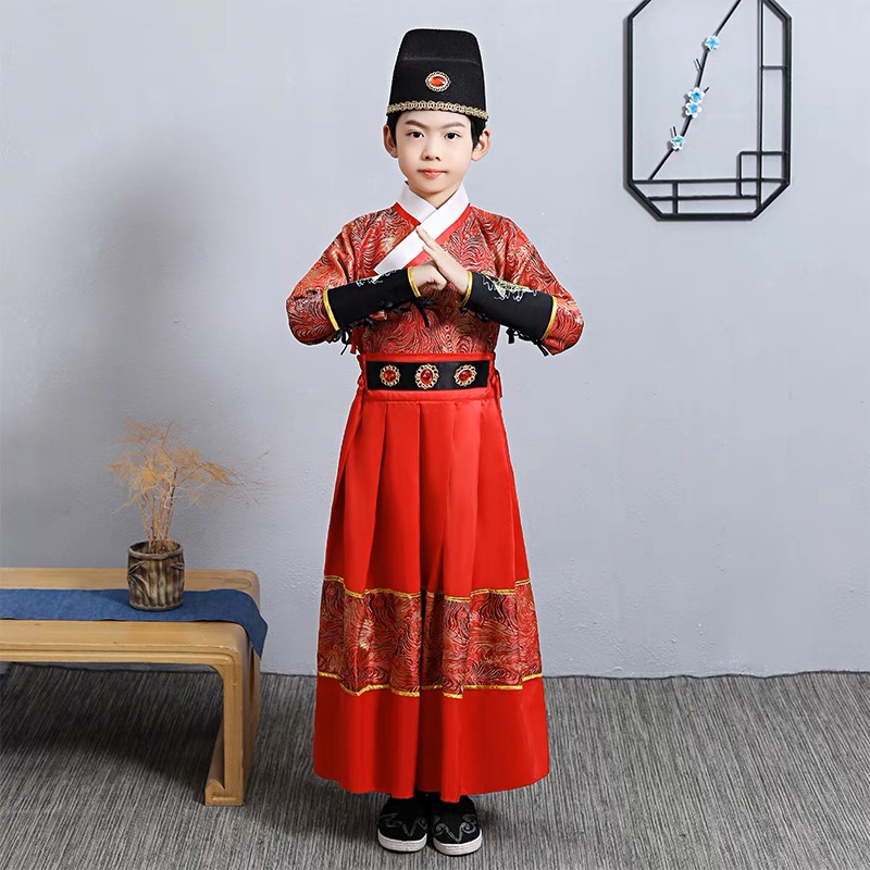 ชุดนักรบ ราชวงค์หมิง สีแดงลายปัก รหัส FH 135