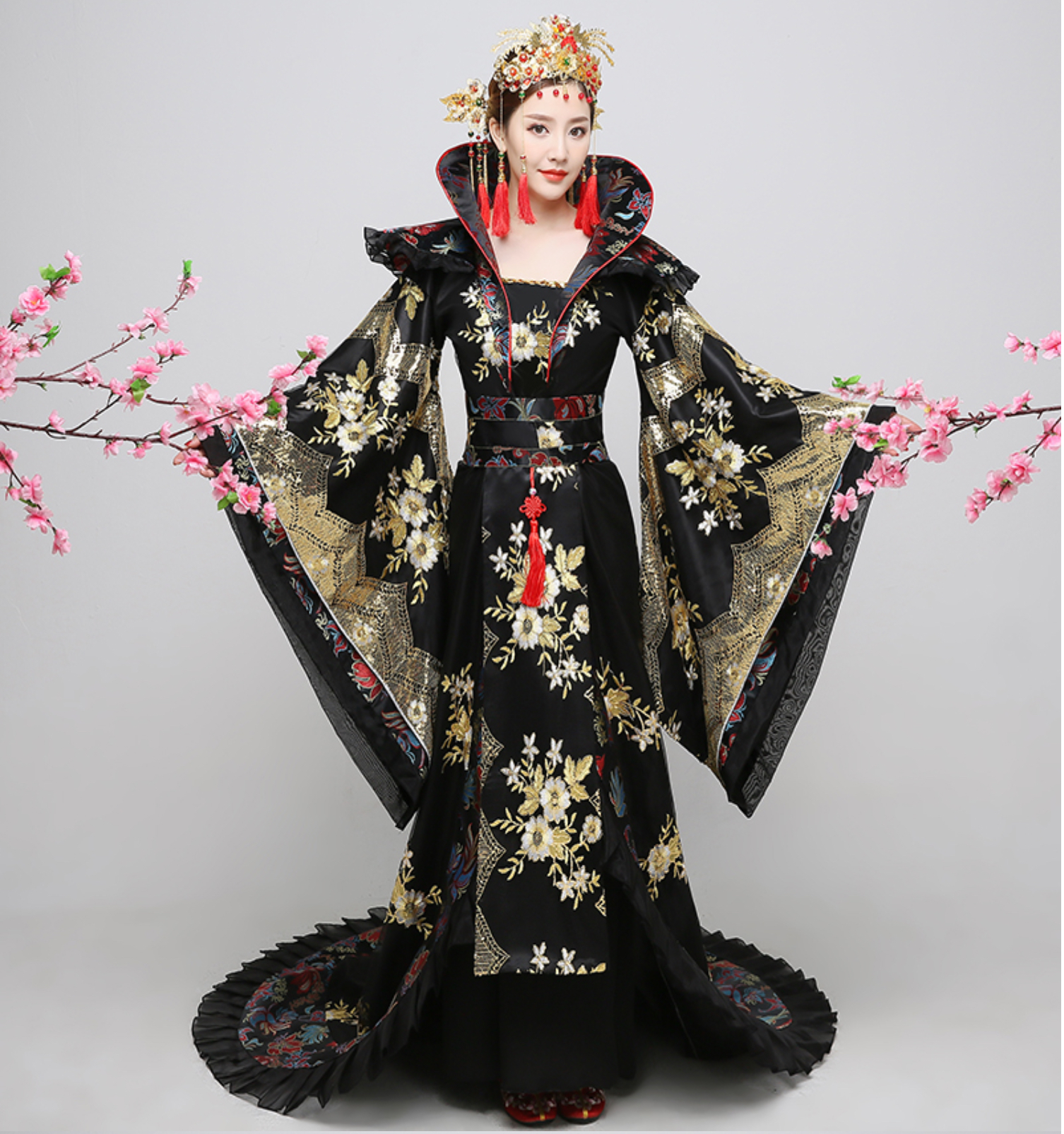 ชุดราชินีถัง สีดำ รหัส RPN 274 สินค้าพร้อมส่ง