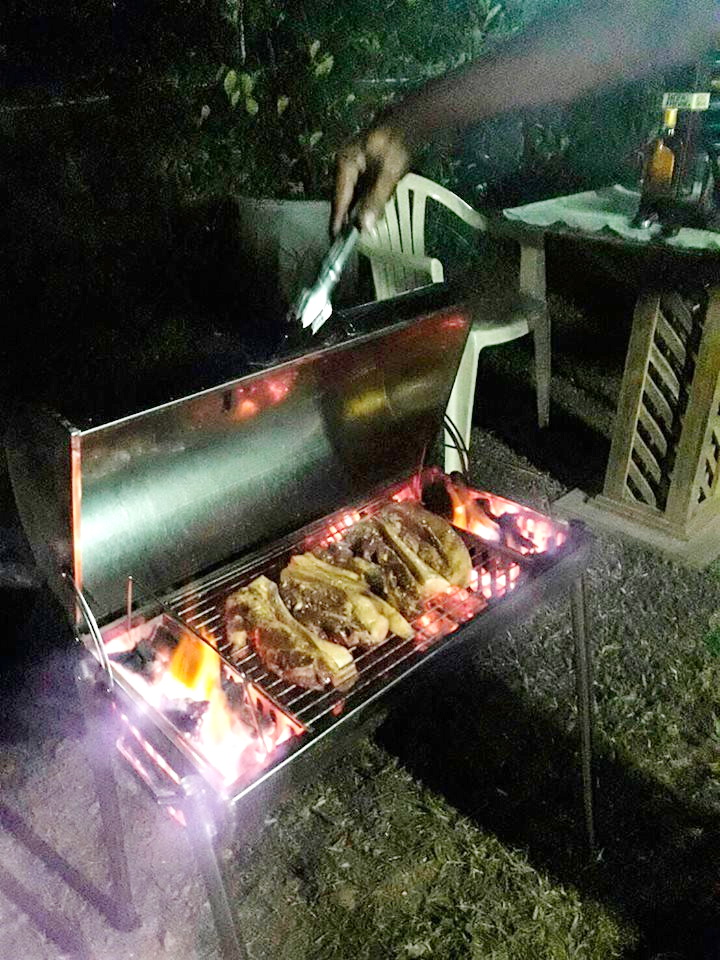 เตาอบสแตนเลสไร้ควัน ชายเล็ก ขนาด 55 ซม.