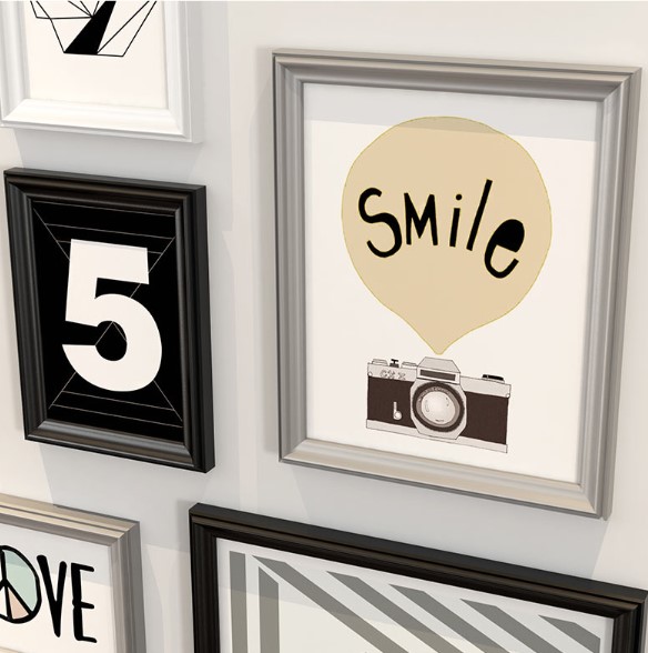 ชุดกรอบรูปติดผนังบันได Stairway18 (Dog) กรอบรูปไม้ 17 ชิ้นพร้อมภาพตามแบบ + รูปแคนวาส 1 ชิ้น และวัสดุติดตั้ง