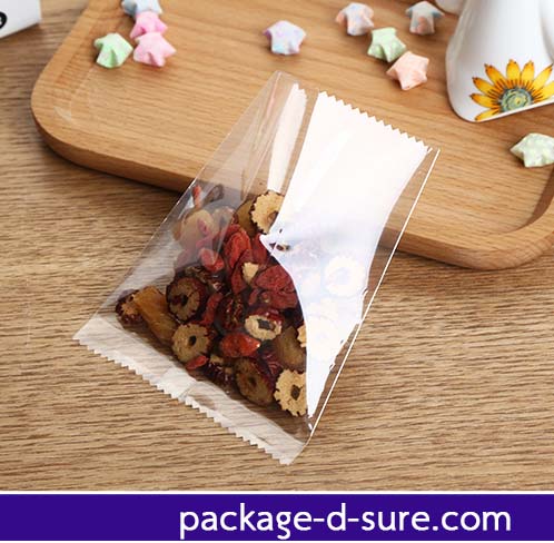 ถุงซีลกลาง ขอบหยัก 10x13.5 เนื้อใส แพ็ค 100 ใบ