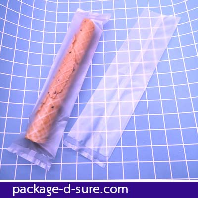 โปรโมชั่น//ถุงซีลกลาง ขอบหยัก 5.5x18 เนื้อกึ่งขุ่น แพ็ค 100 ใบ